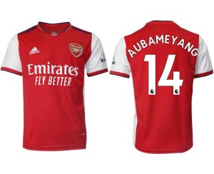 FC Arsenal 2022 Herren Home Trikot rot/weiß mit Aufdruck Aubameyang 14