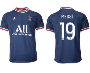 Paris Saint Germain Heimtrikot 2021-22 Herren Fußballtrikot mit Aufdruck MESSI 19