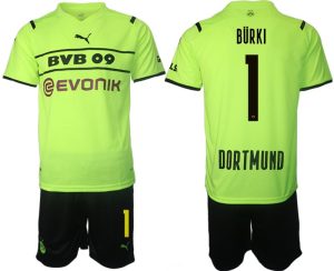 BVB Borussia Dortmund 2022 CUP Trikot Herren gelb/schwarz mit Aufdruck Bürki 1