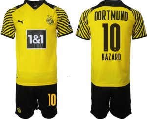 BVB Borussia Dortmund Heimtrikot Herren 2022 Hazard 10 Gelb Schwarz Trikotsatz