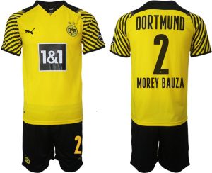 BVB Borussia Dortmund Heimtrikot Morey Bauza 2 Herren 2022 Gelb Schwarz Trikotsatz
