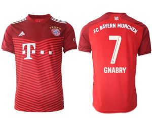FC Bayern München 2021/22 Heimtrikot rot mit Aufdruck Gnabry 7 günstig