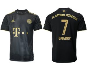 FC Bayern München Herren Auswärts Trikot 21/22 schwarz/gold mit Aufdruck Gnabry 7