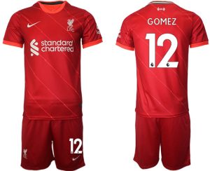 FC Liverpool Heimtrikot 2021/22 rot Trikotsatz Kurzarm + Kurze Hosen GOMEZ 12