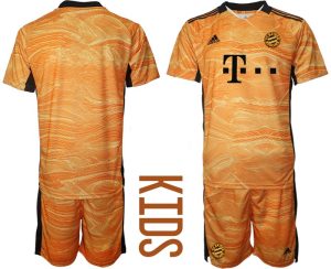 Kinder Trikotsatz FC Bayern München Torwarttrikot 2022 Orange