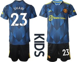 Manchester United Jugend Ausweichtrikot 2022 Kinder mit Aufdruck SHAW 23