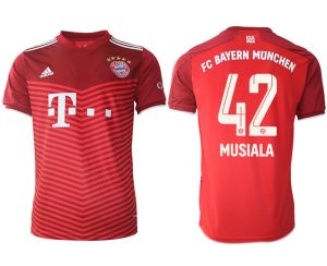 Musiala 42# Fußball-Trikots vom FC Bayern München Heimtrikot 21/22