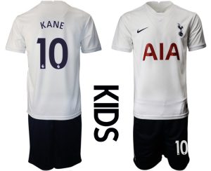 Tottenham Hotspur 2022 Heimtrikot in weiß für Kinder mit Aufdruck KANE 10