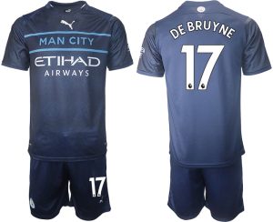 Manchester City Auswärtstrikot 2022 Kurzarm + Kurze Hosen DE BRUYNE 17