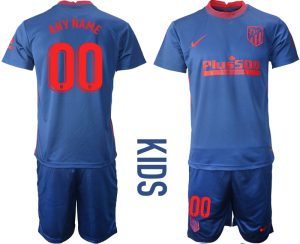 Kinder Atlético Madrid 2020-21 Auswärtstrikot Navy blau Anpassbare Name und Nummer