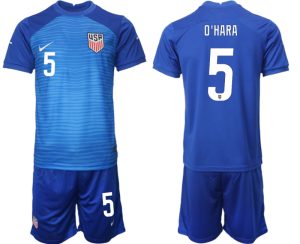 Neue Fußballtrikots der USA für die WM 2022 Heimtrikot Marineblau Trikotsatz O'HARA #5