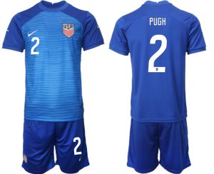 Neue Fußballtrikots der USA für die WM 2022 Heimtrikot Marineblau Trikotsatz PUGH #2