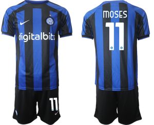 MOSES 11 Inter Mailand 2022-2023 Heimtrikot Blau Trikotsatz Fußballtrikot Herren Sale