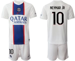 Paris Saint Germain PSG Auswärtstrikot 2022/23 Weiß Trikotsatz mit Aufdruck NEYMAR jR 10