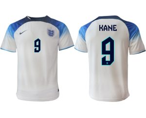England FIFA WM Katar 2022 weiß blau Herren Heimtrikot mit Namen KANE 9