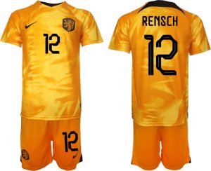 Fußballtrikot für Herren Niederlande Heimtrikot WM 2022 Fußballtrikot Orange RENSCH 12