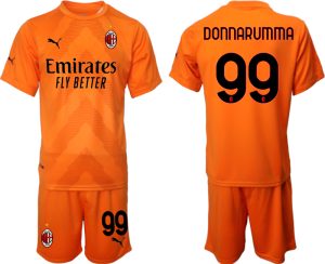 Herren AC Milan Torwarttrikot 2022/23 Orange Trikotsatz mit Aufdruck DONNARUMMA 99