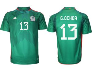 Mexiko FIFA WM Katar 2022 Heimtrikot grün Kurzarm mit Namen G.OCHOA 13