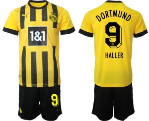 Borussia Dortmund BVB Heimtrikot 2023 Herren Fußballtrikots bestellen mit Aufdruck HALLER 9