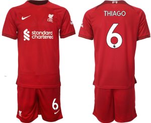 Billige Fussballtrikots Liverpool 22-23 Heimtrikot Herren Trikotsatz mit Namen THIAGO 6