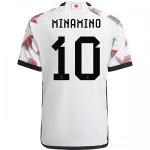 Herren Japan 2022 VM Auswärts Trikot weiß Kurzarm bestellen mit Aufdruck Minamino 10