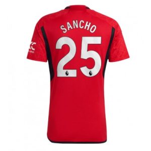 Fußballtrikot für Herren Manchester United Heimtrikot 2023-24 Kurzarm Jadon Sancho 25