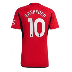 Fußballtrikot für Herren Manchester United Heimtrikot 2023-24 Kurzarm Marcus Rashford 10