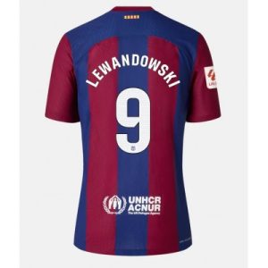 Herren FC Barcelona Heimtrikot 2023-24 Kurzarm Fußball Trikot Outlet Robert Lewandowski 9