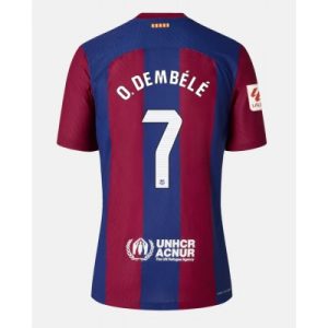 Herren FC Barcelona Heimtrikot 2023-24 Kurzarm Fußballtrikots Ousmane Dembele 7
