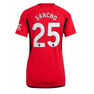 Frauen Fussballtrikots Günstig Manchester United Heimtrikot 2023-24 Kurzarm Jadon Sancho 25