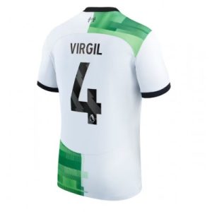 Günstig Fußballtrikot Liverpool Auswärtstrikot 2023-24 Kurzarm Herren Virgil van Dijk 4