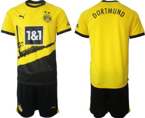 Herren Borussia Dortmund BVB Heimtrikot 2023-24 Fußballtrikots Set