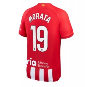 Herren Fußballtrikots Atletico Madrid Heimtrikot 2023-24 Kurzarm Alvaro Morata 19