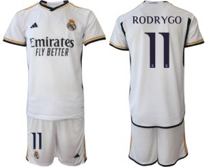 Günstige Fußball Trikotsatz Real Madrid 2023-24 Heimtrikot für Herren RODRYGO 11