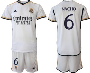 Herren Real Madrid 2023-24 Heimtrikot Bestseller Fußballtrikot Trikotsatz NACHO 6
