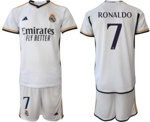 Herren Real Madrid 2023-24 Heimtrikot Bestseller Fußballtrikot Trikotsatz RONALDO 7