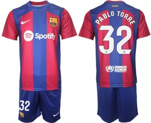 Neueste Fußballtrikots Herren FC Barcelona 2023-2024 mit Namen PABLO TORRE 32