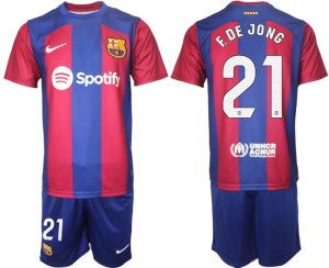 Shop Fußballtrikots Herren FC Barcelona 2023-2024 mit Aufdruck F.DE JONG 21