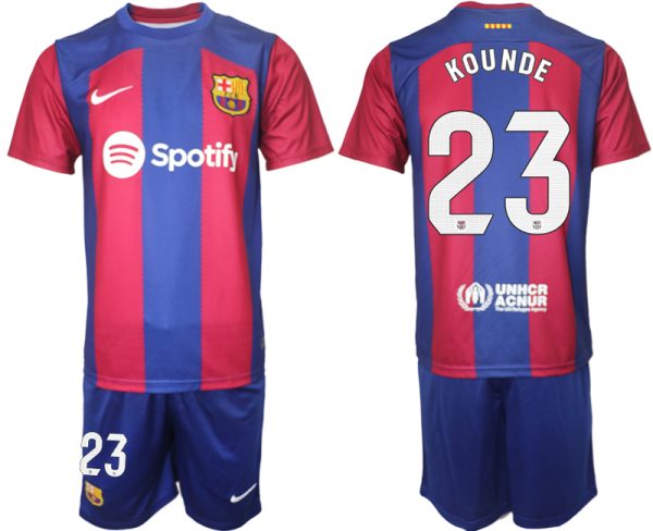 Shop Fußballtrikots Herren FC Barcelona 2023-2024 mit Aufdruck KOUNDE 23