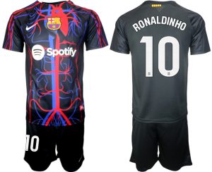 Patta x FC Barcelona 2023-2024 Fußballtrikots Herren Set Ronaldinho 10
